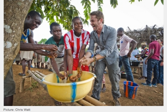 How film star Gerard Butler helped poor children in Liberia for Mary’s Meals – by The Herald