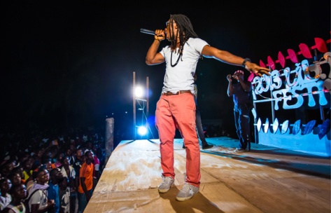 Hip Co artists performing at the 2013 Hip Co Festival in Liberia. Photo: Morgana Wingward